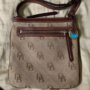 Authentic Dooney&Burke Brown&Tan Crossbody Bag